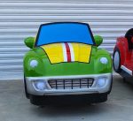 Детска клатушка с монети – съзтезателна количка (зелена)