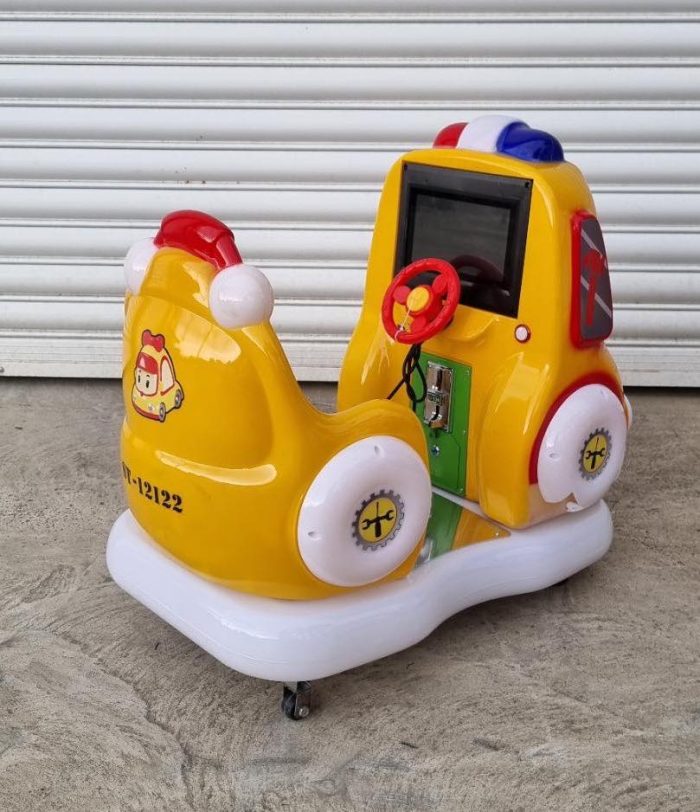 Детска клатушка с монети - жълта количка - Image 2