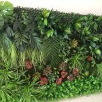 Изкуствена декоративна стена с листа